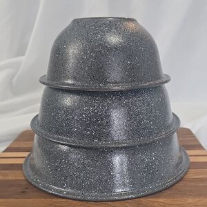 Pyrex Gray Speckled Mixing Bowls NOT FOR SALE YET BUT ASK
